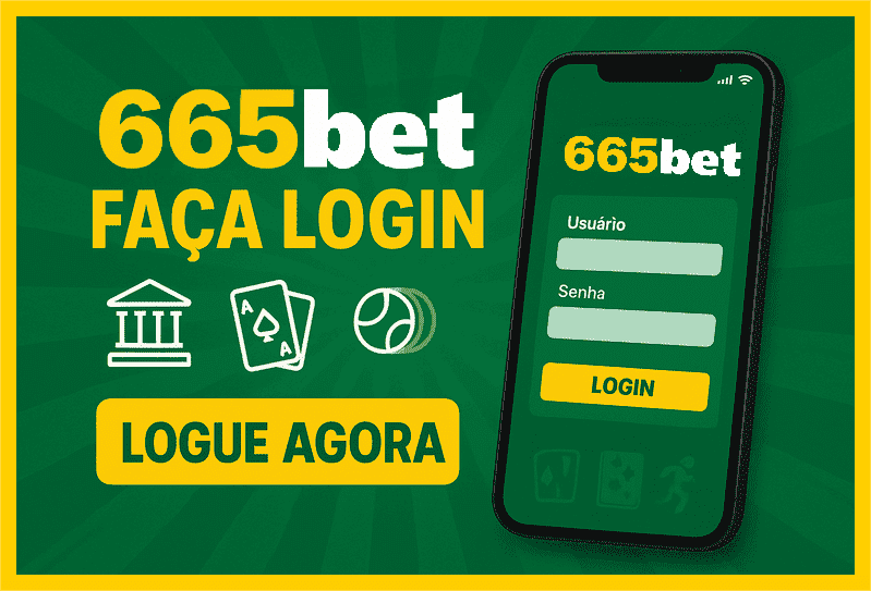 Imagem destacando login seguro na 665BET para novos usuários